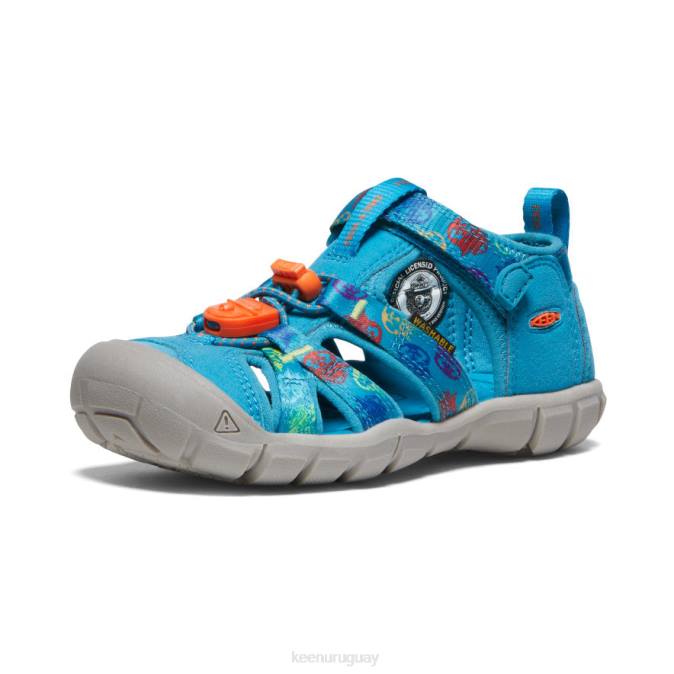 KEEN 8NRX858 calzado oso ahumado/azul fiordo pequeños niños seacamp ii cnx x oso ahumado