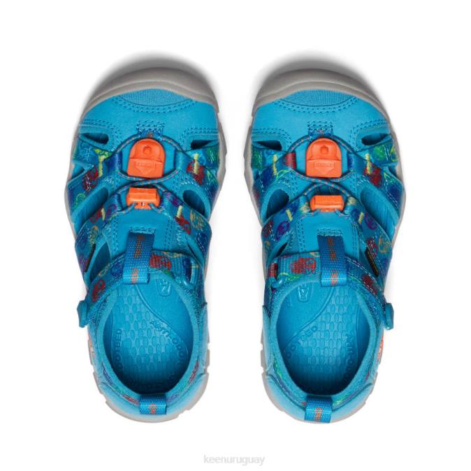 KEEN 8NRX858 calzado oso ahumado/azul fiordo pequeños niños seacamp ii cnx x oso ahumado