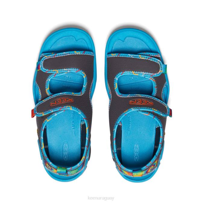 KEEN 8NRX886 calzado imán/teñido anudado niños grandes Knotch Creek con puntera abierta