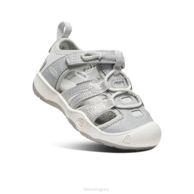 KEEN 8NRX956 calzado plata niños pequeños sandalia moxie