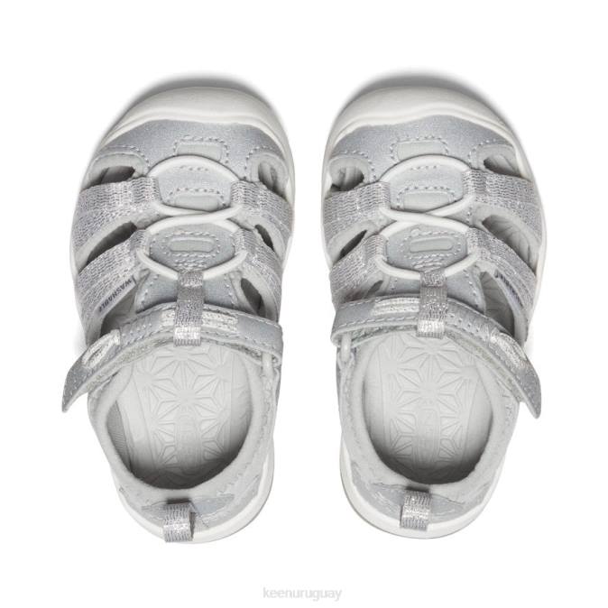 KEEN 8NRX956 calzado plata niños pequeños sandalia moxie