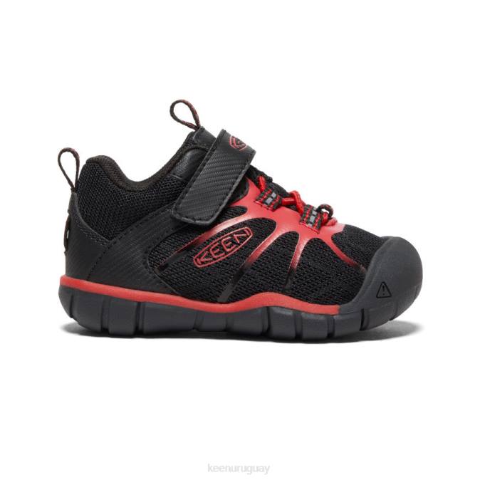 KEEN 8NRX885 calzado alfombra negra/roja niños pequeños zapatillas chandler 2 cnx