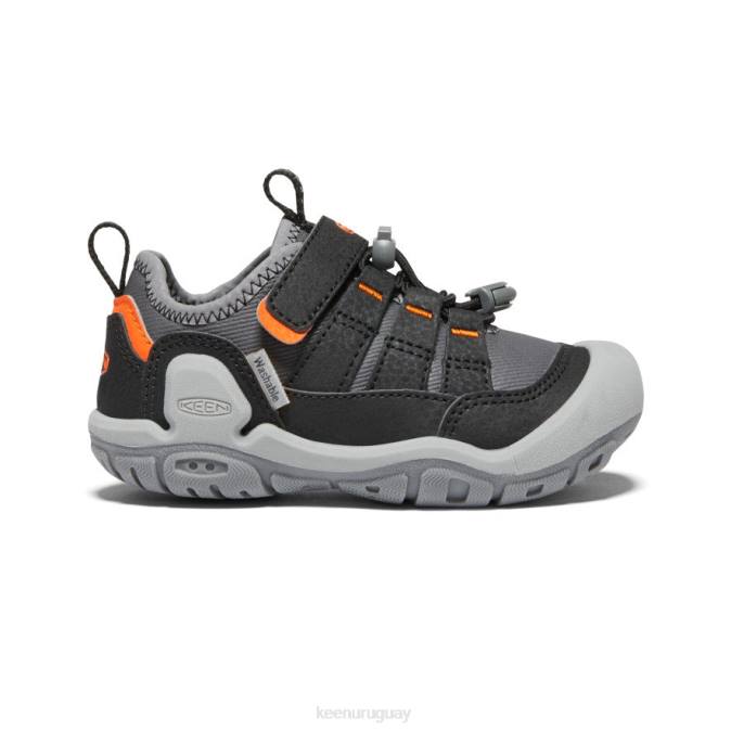 KEEN 8NRX890 calzado gris acero/naranja seguridad pequeños niños zapatillas con nudo hueco