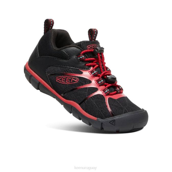 KEEN 8NRX901 calzado alfombra negra/roja pequeños niños zapatillas chandler 2 cnx
