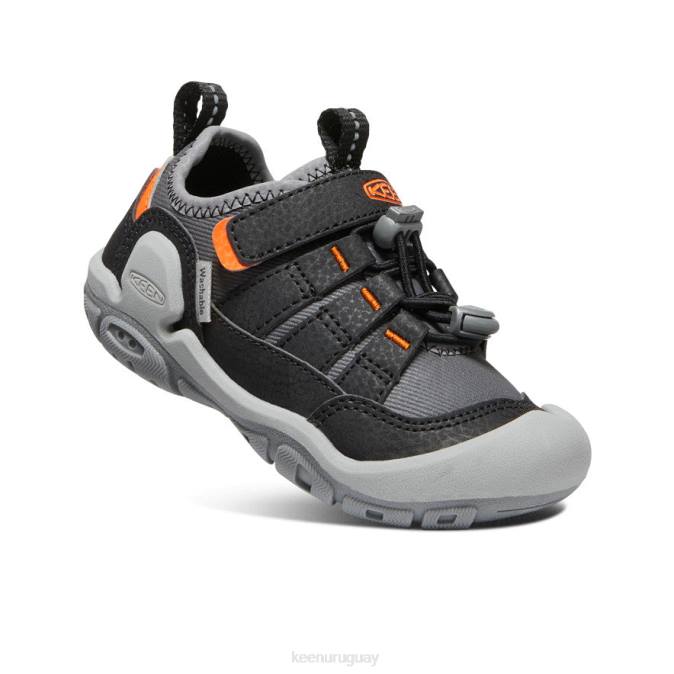 KEEN 8NRX908 calzado gris acero/naranja seguridad niños grandes zapatillas con nudo hueco