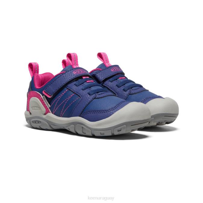 KEEN 8NRX970 calzado profundidades azules/pavo real rosa pequeños niños zapatillas con pico y nudo