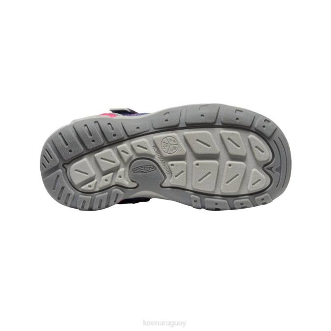 KEEN 8NRX970 calzado profundidades azules/pavo real rosa pequeños niños zapatillas con pico y nudo