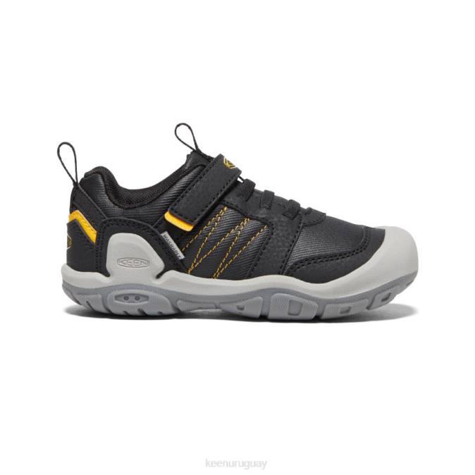 KEEN 8NRX971 calzado amarillo negro pequeños niños zapatillas con pico y nudo